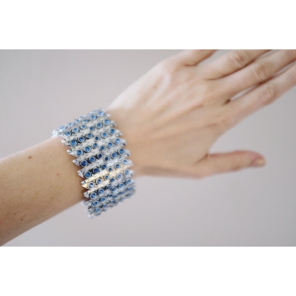 NWOT Lucky Brand Silver / Aquamarine Cuff